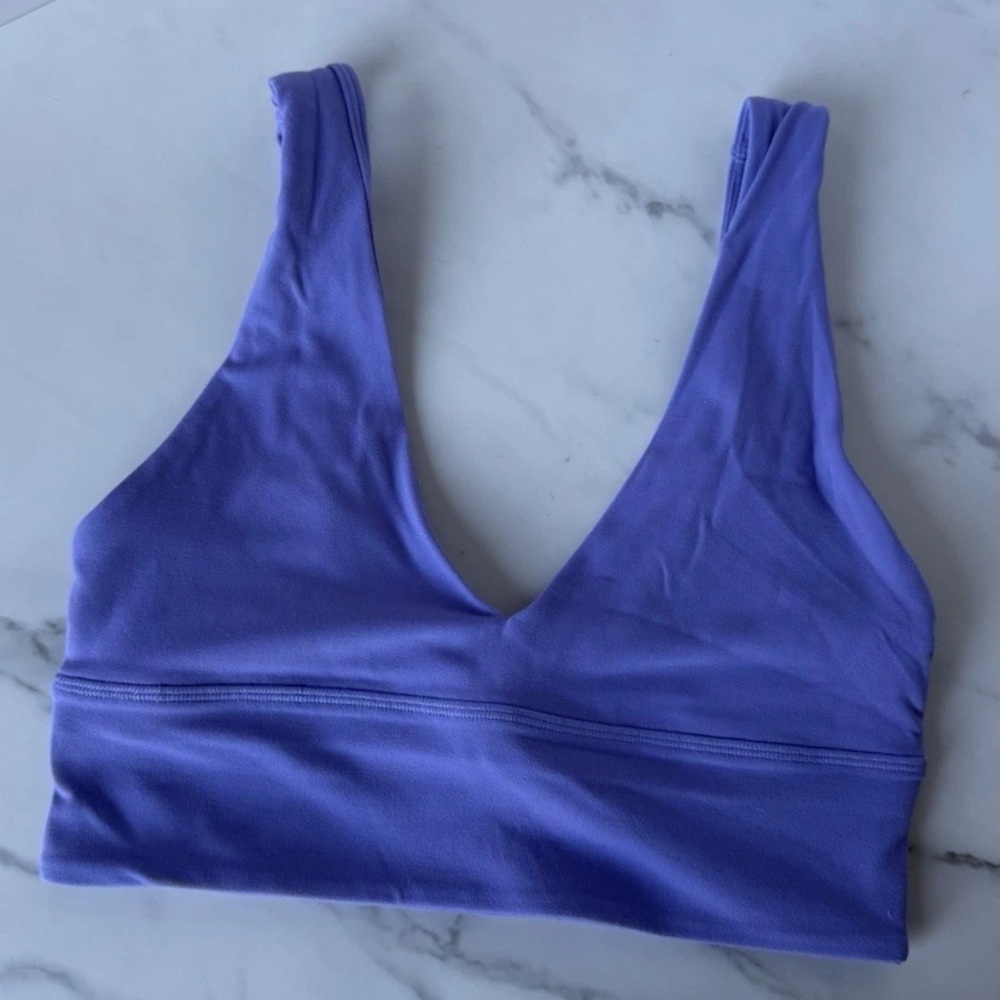 lululemon athletica Align V neck bra a/b cup - dark lavender purple size 4 - Picture 2 of 5